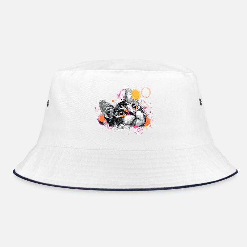Katzenkopf Farbexplosion Bucket Hat