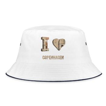 J’adore Copenhague – Design nordique moderne - Bob - blanc/marine - Devant
