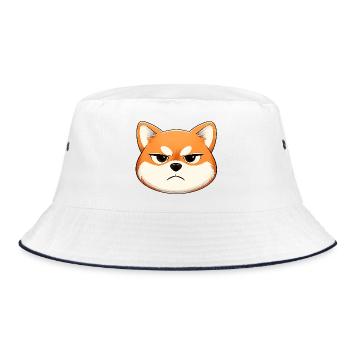 Bougon, le shiba inu qui fait la tête - Bob - blanc/marine - Devant