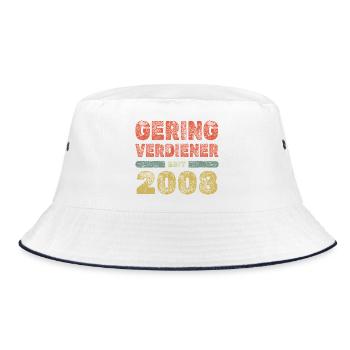 2008 - Bucket Hat - white/navy - Front