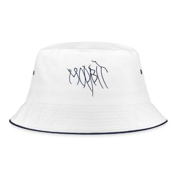 Berlin Moabit Hoodie Moabit T-Shirt. - Bucket Hat - Weiß/Navy - Vorne