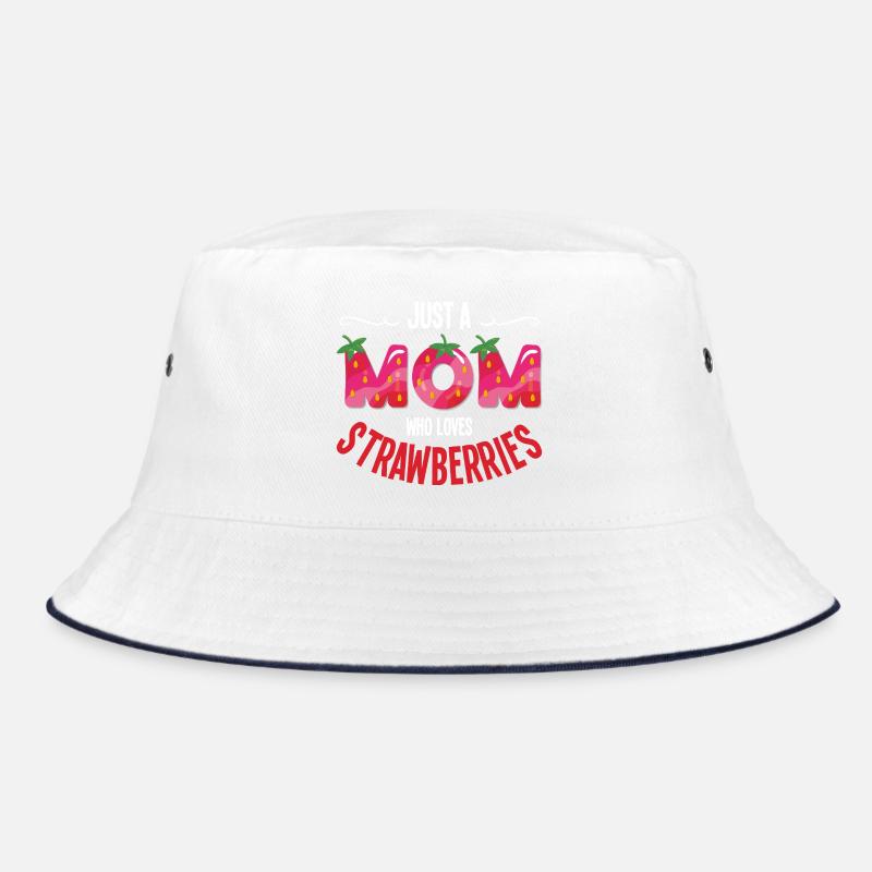 Nur eine Mama die Erdbeeren liebt Bucket Hat