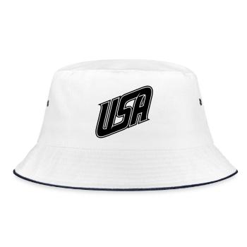 Logo USA - variable de couleur - Bob - blanc/marine - Devant