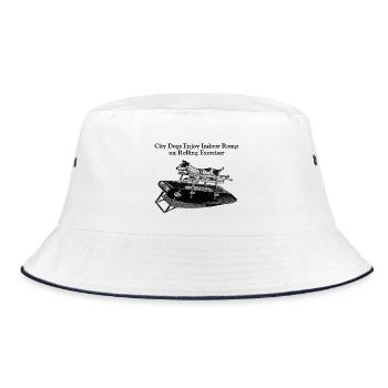 City Dogs Black - Bucket Hat - white/navy - Front