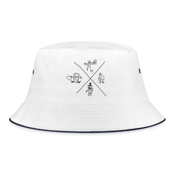 Doodle Core - Bucket Hat - white/navy - Front