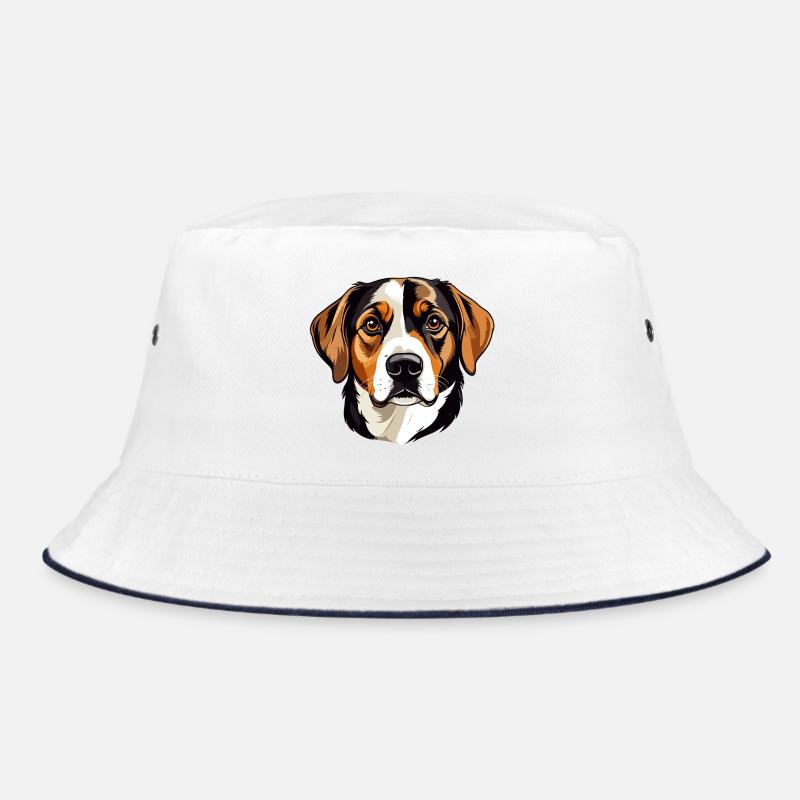 Beagle head vector illustration Bucket Hat