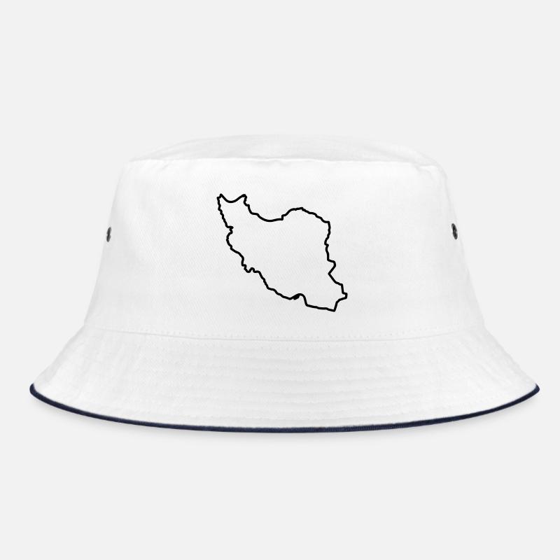 Iran Map Silhouette Persien Bucket Hat