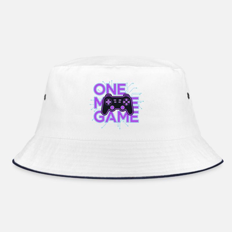One Game Controller Neon Circuit - Bucket Hat - white/navy