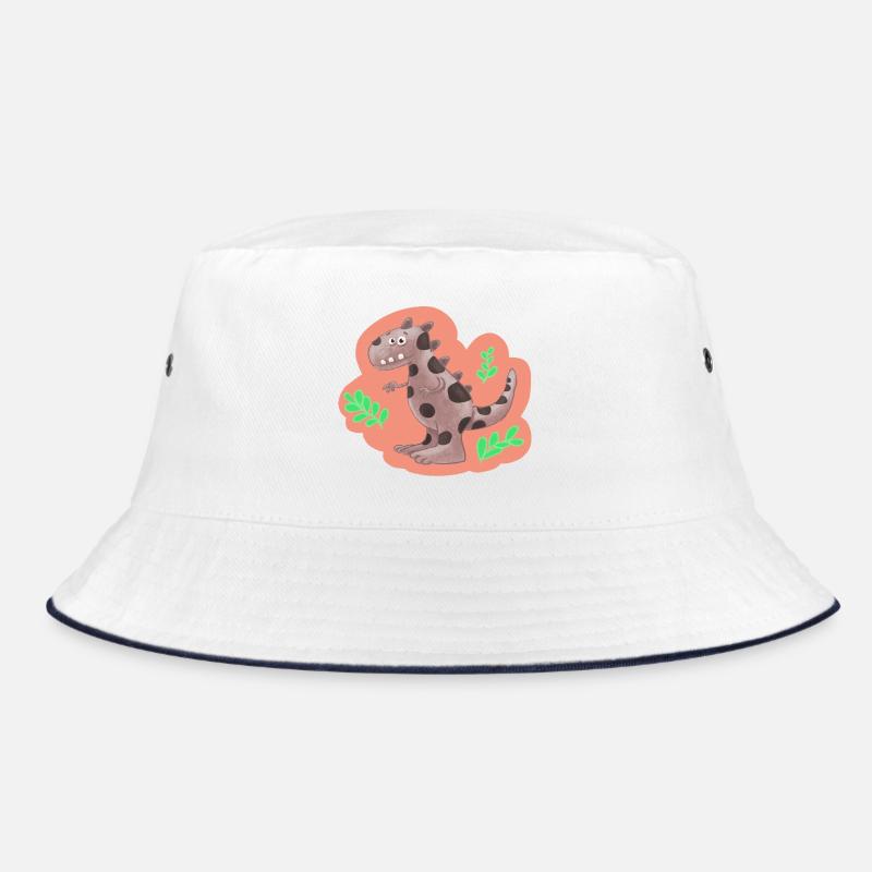 dino - Bucket Hat - white/navy