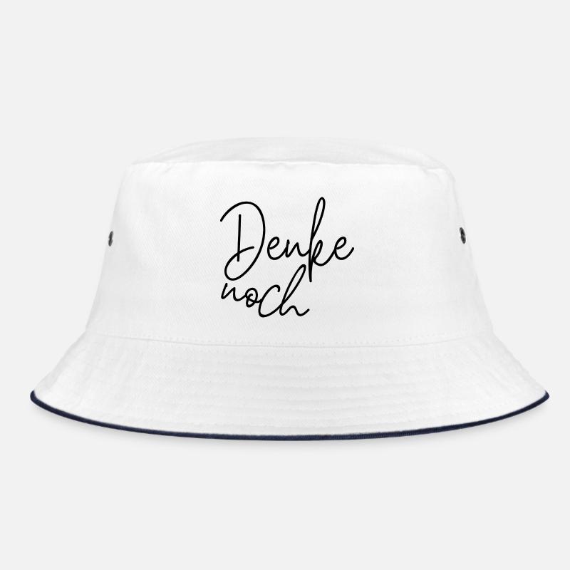 Still Thinking – Minimalist Humor Saying - Bucket Hat - white/navy