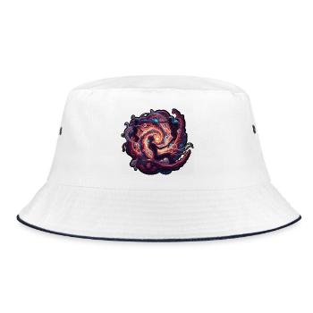 Dancing Cosmic Vortex - Bucket Hat - white/navy - Front