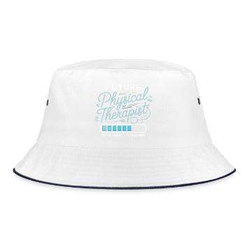 Future physiotherapist - Bucket Hat - white/navy - Front