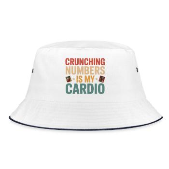 Number Nerd Cardio Humor - Bucket Hat - white/navy - Front