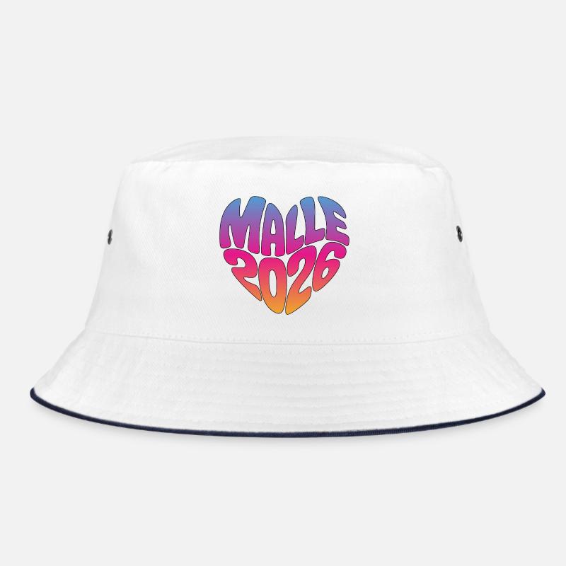 Mallorca Malle 2026  - Bucket Hat - Weiß/Navy