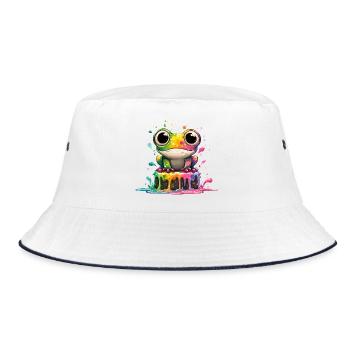 Rainbow Frog Kitchen Magic - Bucket Hat - white/navy - Front