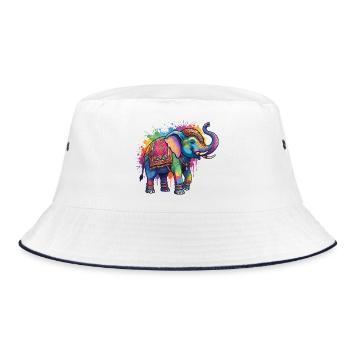 Holi Festival Of Colors Happy Holi Indian Holiday - Bucket Hat - white/navy - Front