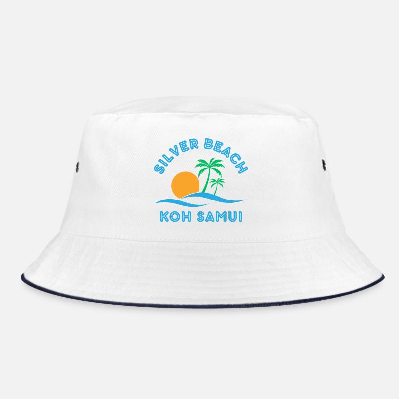 Koh Samui Sunset Palm Waves Bucket Hat