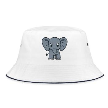 Dessin animé d’éléphant mignon - Bob - blanc/marine - Devant
