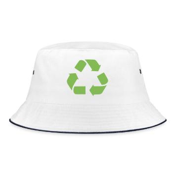Icône de flèches de recyclage - Bob - blanc/marine - Devant