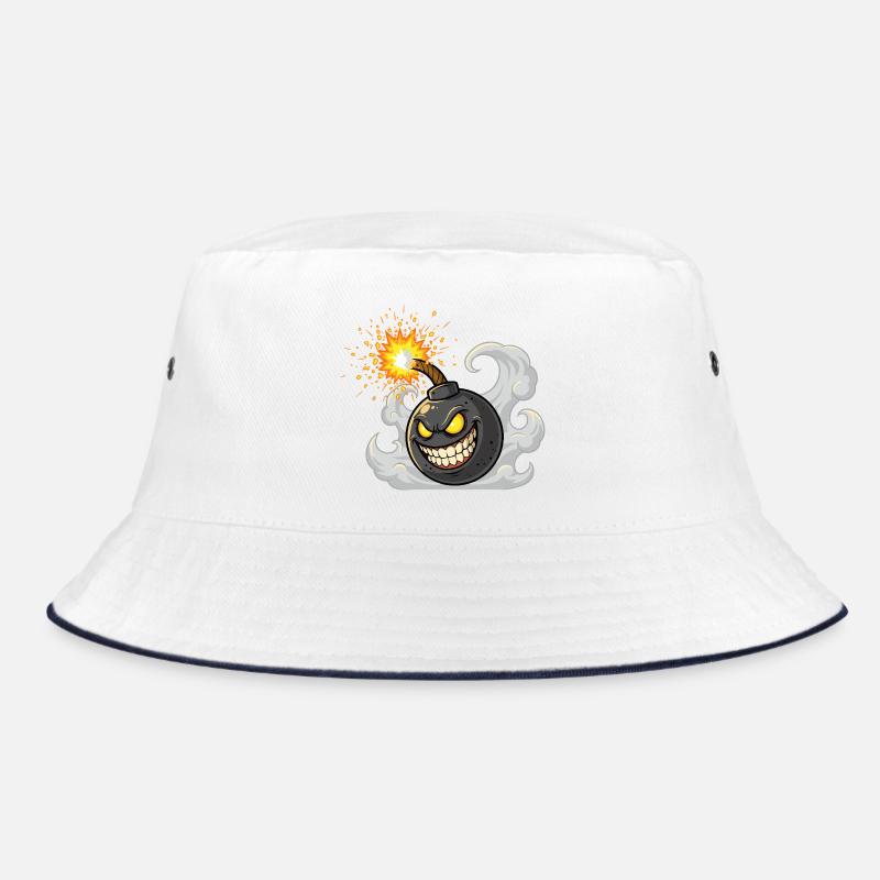Wütige Cartoon Bombe Bucket Hat
