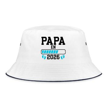Future dad 2026 birth announcement - Bucket Hat - white/navy - Front