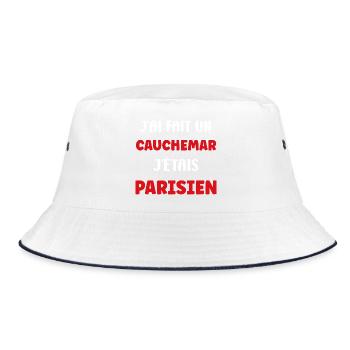 I had a Parisian nightmare - Bucket Hat - white/navy - Front
