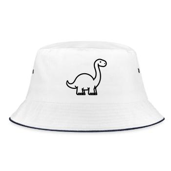 Brontosaurus - Bucket Hat - white/navy - Front