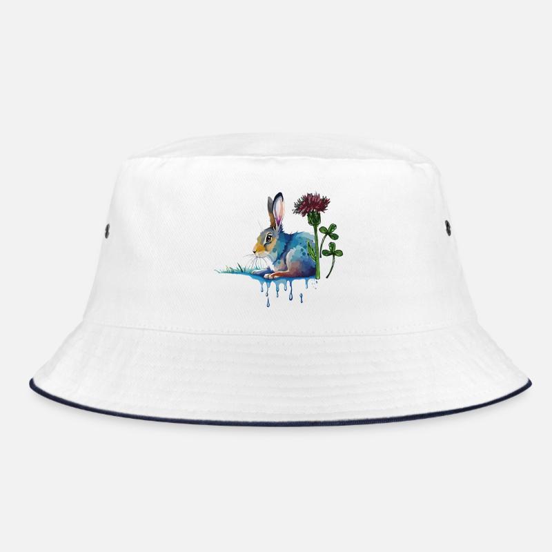 bunter Hase mit Klee Bucket Hat