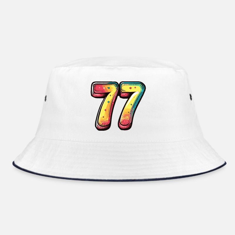 77 Number Multicolored Bucket Hat