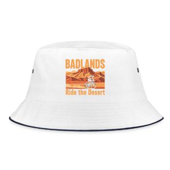 Badlands Andalucia Gravel Adventure Ride - Bucket Hat - Weiß/Navy - Vorne