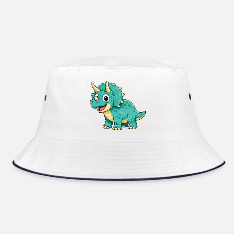 Triceratops Dino Comic Bucket Hat