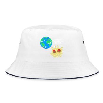 Flying Spaghetti Monster FSM Atheist Pastafari - Bucket Hat - white/navy - Front