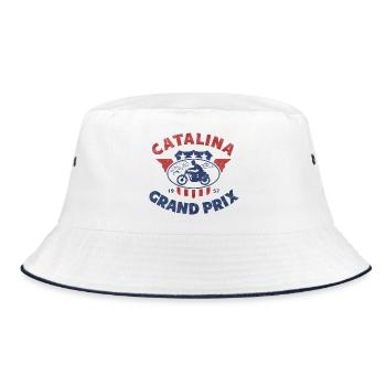 Catalina Grand Prix Vintage Moto - Bucket Hat - white/navy - Front