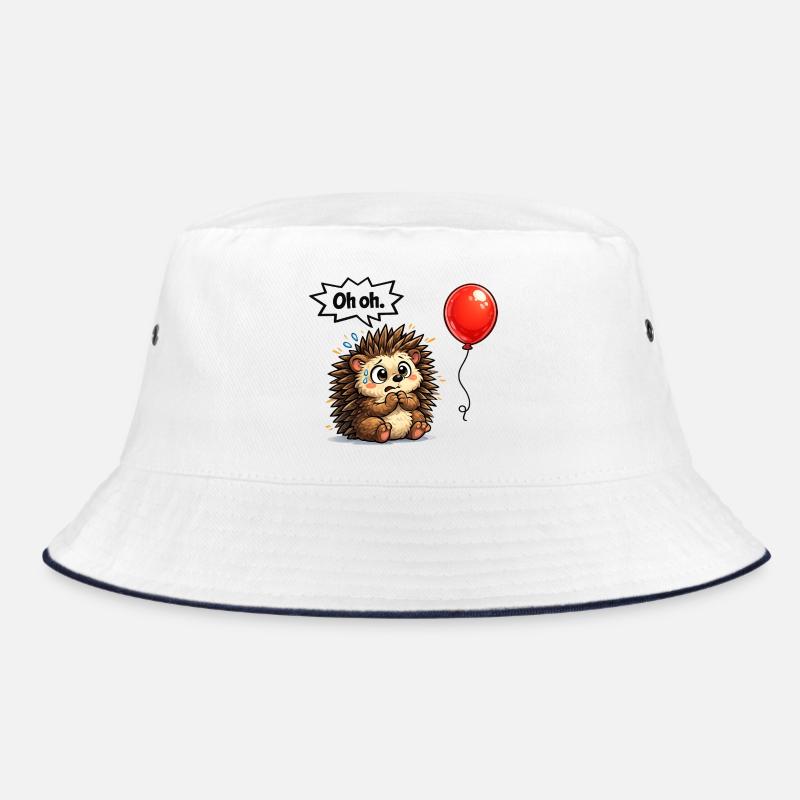 Cute hedgehog gift idea with humor - Bucket Hat - white/navy