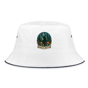 Forest Witch in the Moonlight - Bucket Hat - white/navy - Front