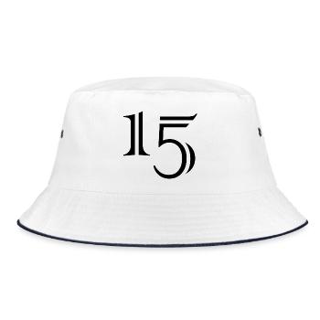 15. 15 YEARS. 15th ANNIVERSARY. 15 YEAR ANNIVERSARY. - Bucket Hat - white/navy - Front