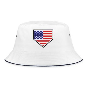 Home plate - Bucket Hat - white/navy - Front