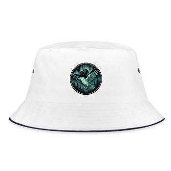 Nighthawk Forest Emblem - Bucket Hat - white/navy - Front