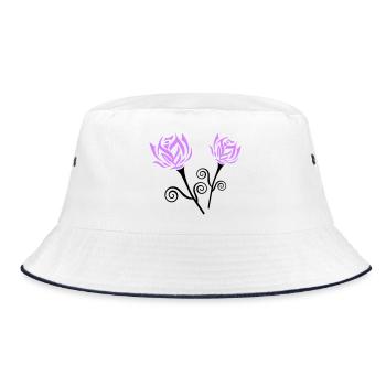 Roses - Bucket Hat - white/navy - Front