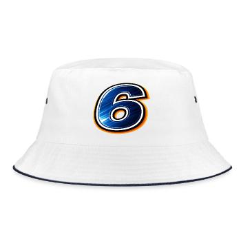 Chemise de football numéro 6 Style sportif - Bob - blanc/marine - Devant