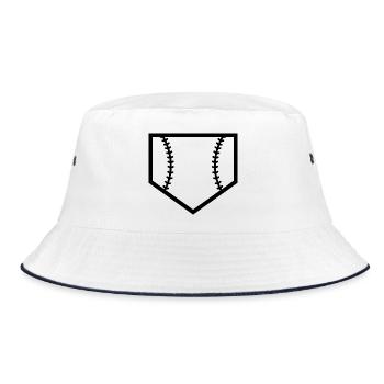 Home plate - Bucket Hat - white/navy - Front