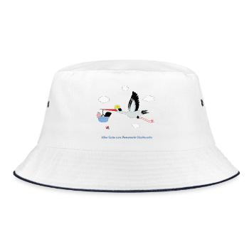 Alle Gute zum Feuerwehrnachwuchs - Buben - Bucket Hat - Weiß/Navy - Vorne