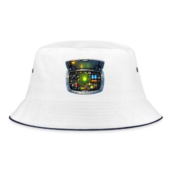 motherboard - Bucket Hat - white/navy - Front