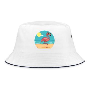 Bronzage de flamants roses n°2 - Bob - blanc/marine - Devant