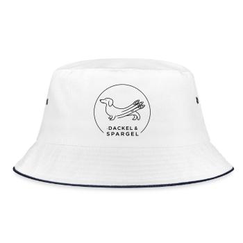 dackel und spargel - Bucket Hat - Weiß/Navy - Vorne