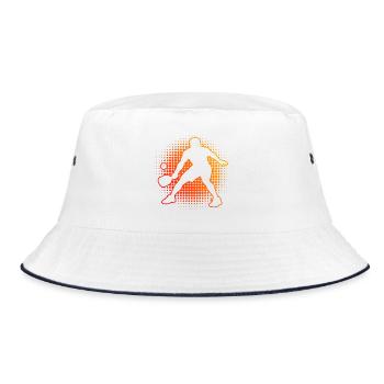 Pickleball Player Idea for Pickleball Coaches Fans - Bucket Hat - white/navy - Front