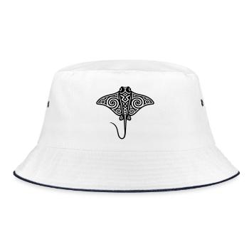 Maori Stingray - Bucket Hat - white/navy - Front