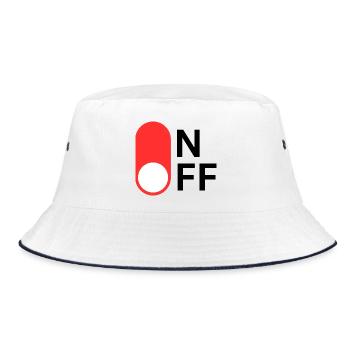 ON/OFF mode - Bucket Hat - white/navy - Front