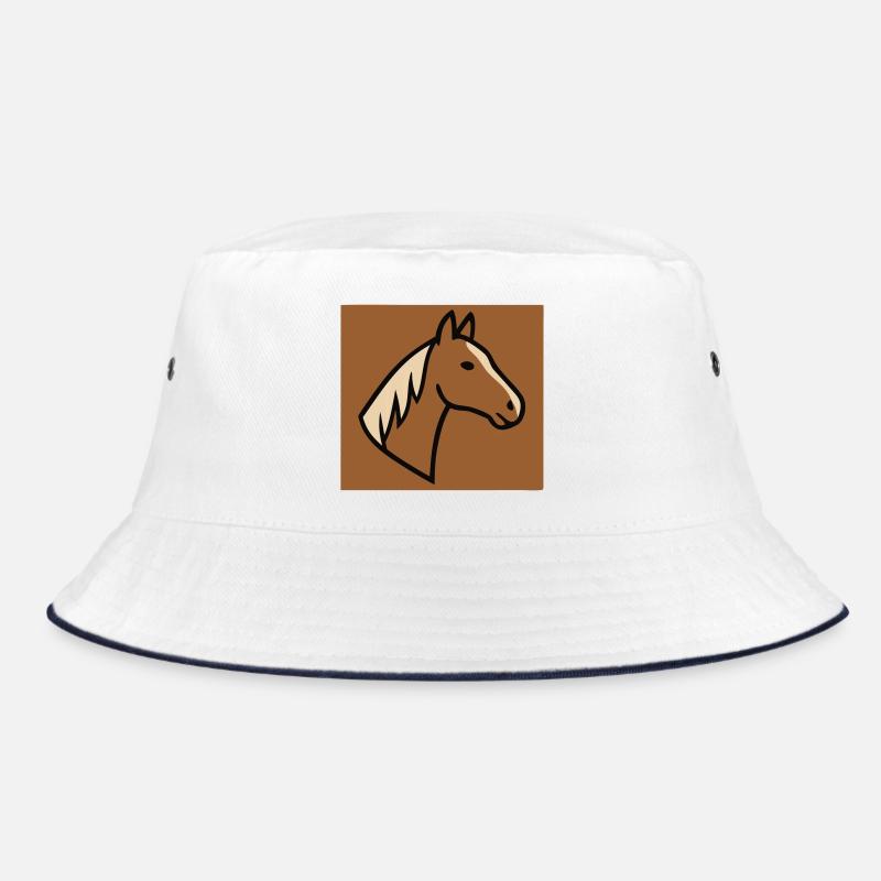 Horse Profile Head Nature Bucket Hat