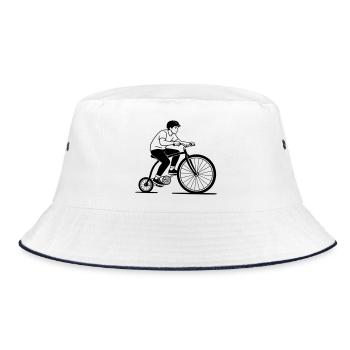 Einrad - Bucket Hat - Weiß/Navy - Vorne